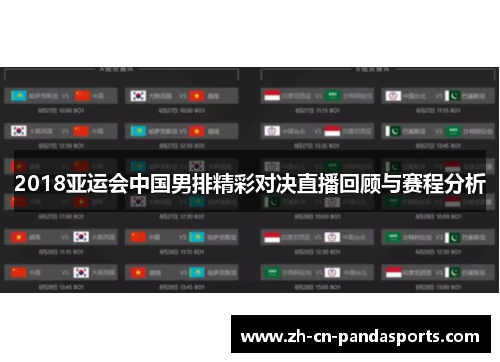 2018亚运会中国男排精彩对决直播回顾与赛程分析